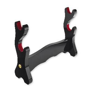 Kawashima-Dvoupatrovy-stojan-na-mec-katana-a-wakizashi-�-cerny-lesk