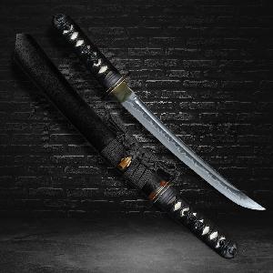 Japan-Swords-Musashi-Japanese-Wakizashi---T-10-Steel-Choji-Hamon
