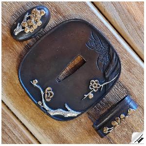 Kawashima-Sada-koshirae-Flowers-pro-katanu-�-dekorativni-replika-a-prislusenstvi