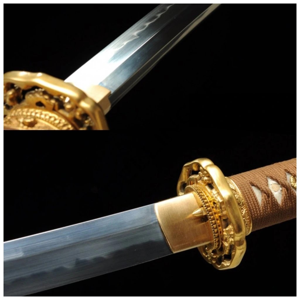 foto Kawashima Sb�ratelsk� replika me�e Gunto typ. III AISI 1095 s prav�m hamonem Midare