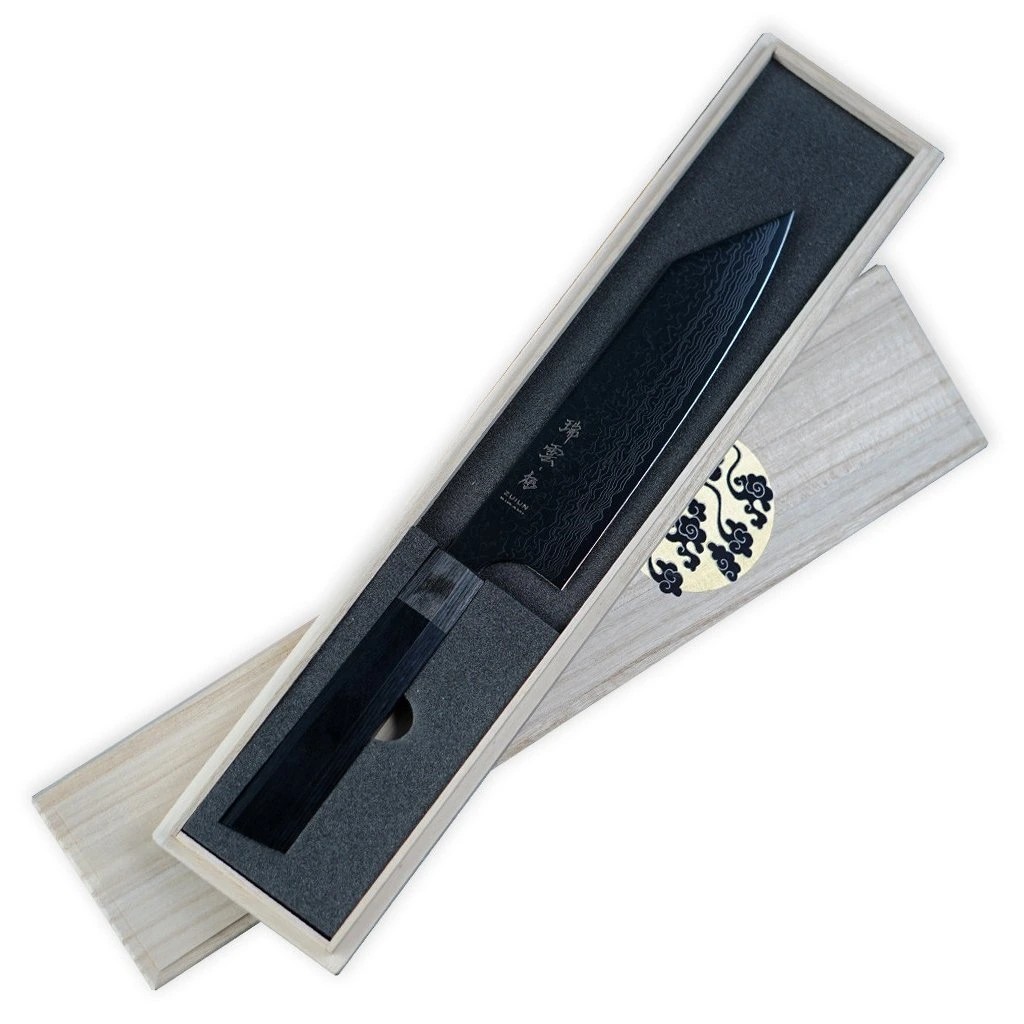 foto Japonsk� n�� Santoku 180 mm Kanetsugu Zuiun Kiwami SPG2 - DLC Coating