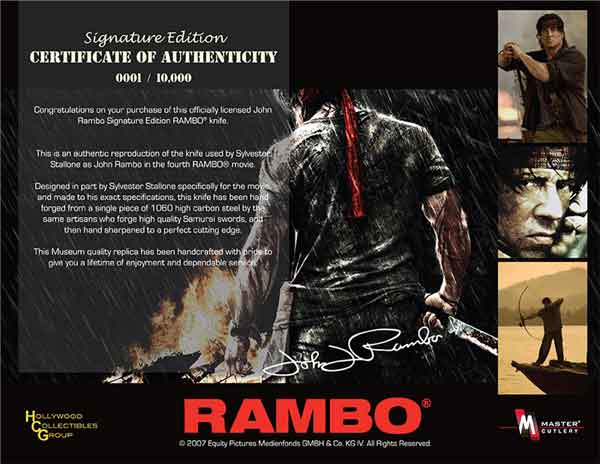 foto Rambo IV Knife signature Edition