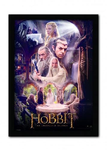 Der-Hobbit-Poster---Der-Wei�e-Rat-im-Rahmen