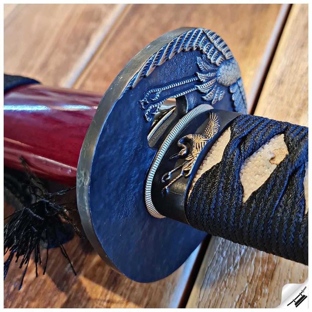 foto Kawashima �emesln� replika me�e katana Tsuru Tori - ocel AISI 1075