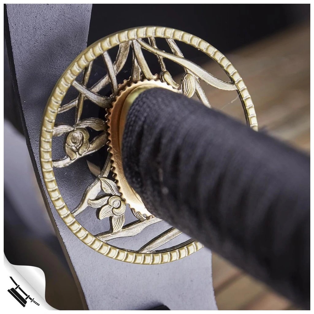 foto Kawashima �emesln� replika me�e katana Akunohana, motiv louky, AISI 1045