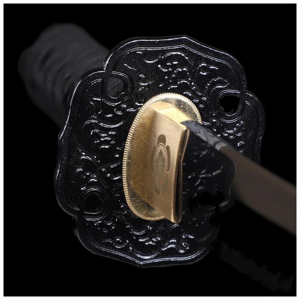 foto Japan Swords Samurajsk� d�ka Tanto Saku, ocel T-10, re�ln� hamon, d�evo wenge