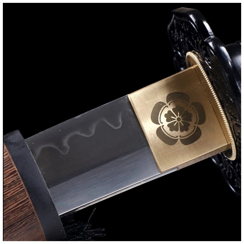 foto Japan Swords Samurajsk� d�ka Tanto Saku, ocel T-10, re�ln� hamon, d�evo wenge