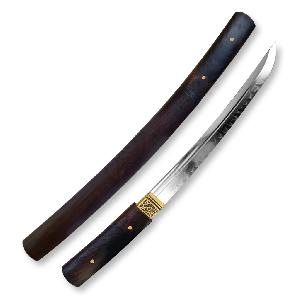 Japan-Swords-Funkcni-tanto-Kurokage-z-oceli-T-10-ebenove-drevo-hamon-Choji