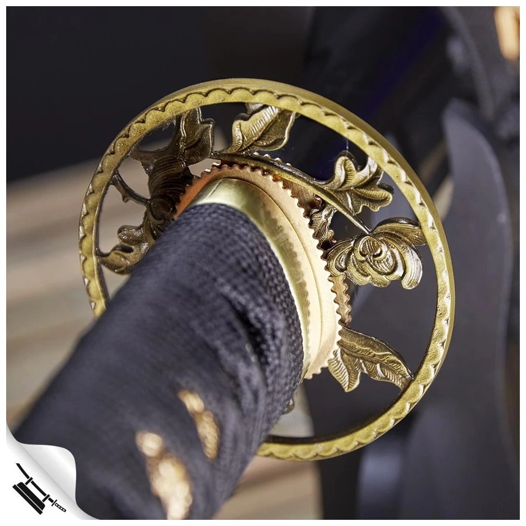 foto Kawashima �emesln� replika me�e katana Himawari, motiv slune�nice, AISI 1045