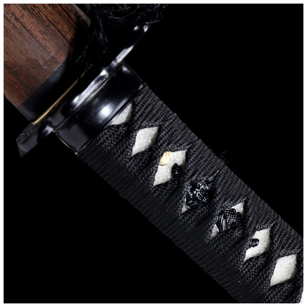 foto Japan Swords Samurajsk� d�ka Tanto Saku, ocel T-10, re�ln� hamon, d�evo wenge