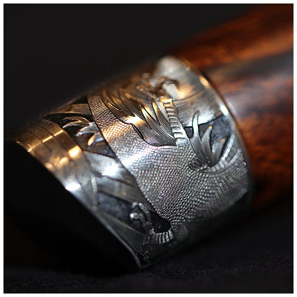 foto Luxusn� dama�kov� n�� Gyuto 225 mm Dellinger Dragon Sign Engraved Limited