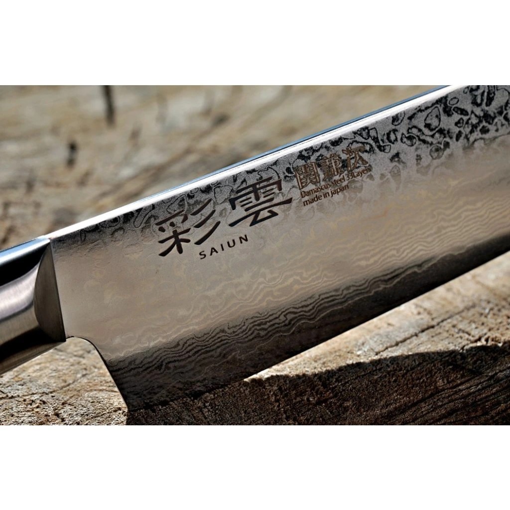foto N�� Santoku 170 mm Kanetsugu PRO-M Saiun VG-10 Damascus