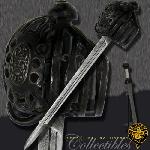 Basket Hilt Backsword Letter Opener, Miniature Sword